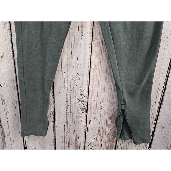 YOUNGLA Men's L Green Skinny Leg Ankle Zip Sweatpants Lounge Pants Athleisure - Picture 5 of 11